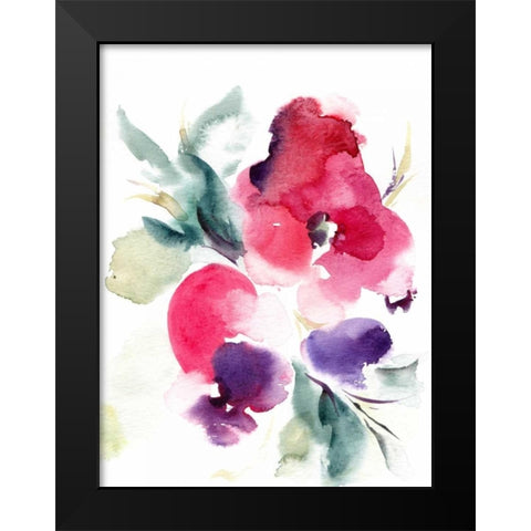 Summer Notes in Pink Black Modern Wood Framed Art Print by CanotStop