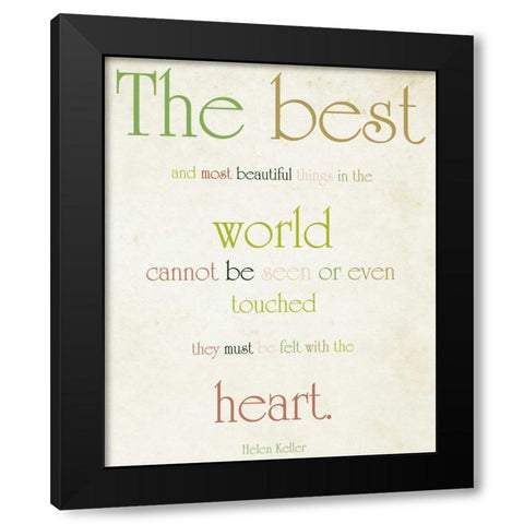 The Heart Black Modern Wood Framed Art Print by Coomes, Sylvia