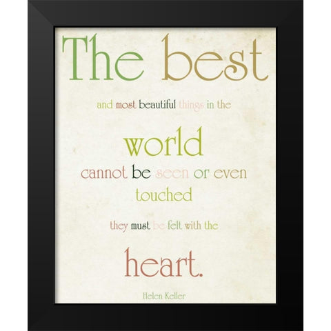The Heart Black Modern Wood Framed Art Print by Coomes, Sylvia
