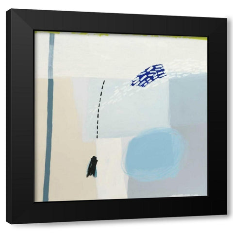 Blues Black Modern Wood Framed Art Print by Cohen, Aliza