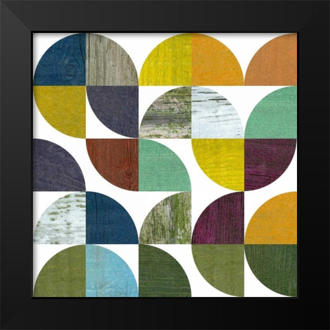 Rustic Rounds 3.0 Black Modern Wood Framed Art Print by Calkins, Michelle