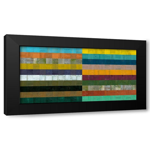 Wooden Abstract VIII Black Modern Wood Framed Art Print by Calkins, Michelle