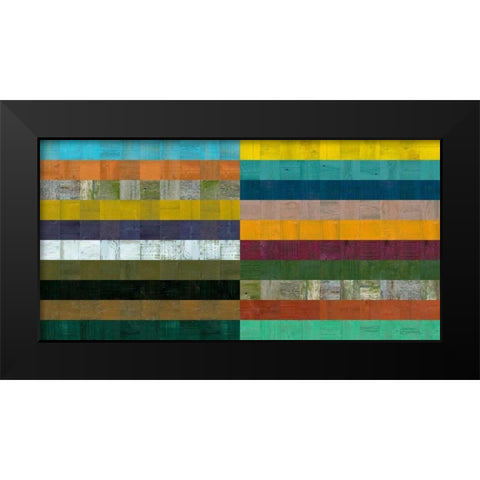 Wooden Abstract VIII Black Modern Wood Framed Art Print by Calkins, Michelle