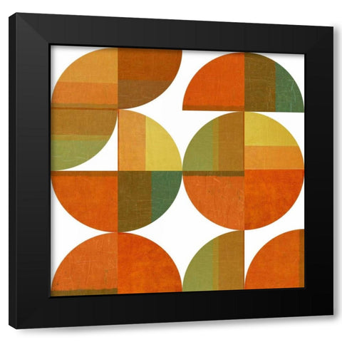 Four Suns Quartered Black Modern Wood Framed Art Print by Calkins, Michelle