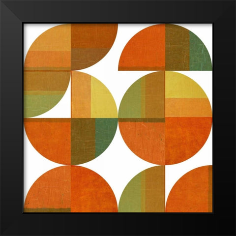 Four Suns Quartered Black Modern Wood Framed Art Print by Calkins, Michelle