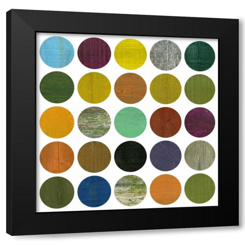 Rustic Rounds 4.0 Black Modern Wood Framed Art Print with Double Matting by Calkins, Michelle