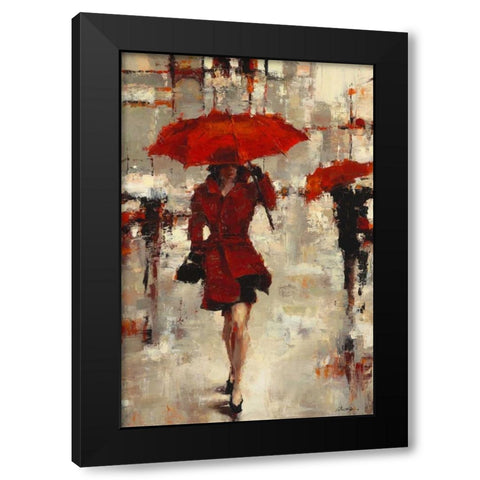 Paris Invitation Black Modern Wood Framed Art Print by Christie, Lorraine
