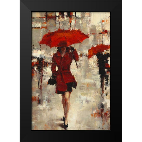 Paris Invitation Black Modern Wood Framed Art Print by Christie, Lorraine