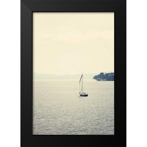 Hazy Sea Black Modern Wood Framed Art Print by Coomes, Sylvia