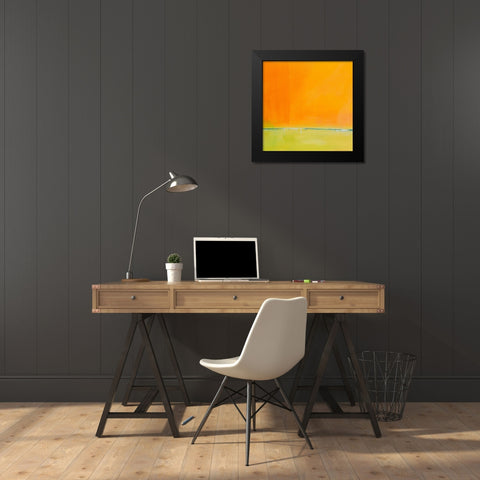 Here and Now Black Modern Wood Framed Art Print by Crane, Peter