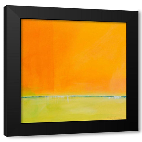 Here and Now Black Modern Wood Framed Art Print with Double Matting by Crane, Peter