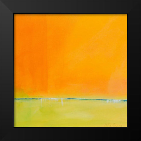 Here and Now Black Modern Wood Framed Art Print by Crane, Peter
