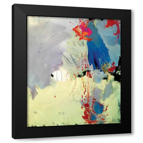 Colors Dance from the Dark Black Modern Wood Framed Art Print with Double Matting by Christine, Niya