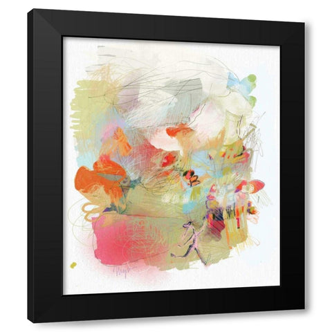 Girl Accomplishes Her Goal Black Modern Wood Framed Art Print by Christine, Niya