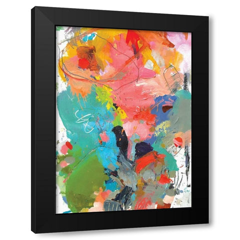 Pear Black Modern Wood Framed Art Print by Christine, Niya