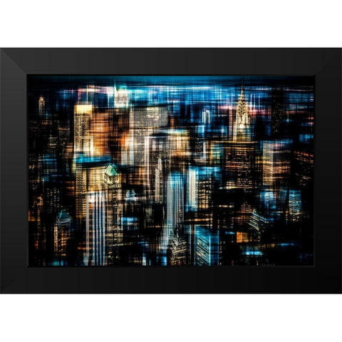 Downtown I Black Modern Wood Framed Art Print by Cmarits, Hannes