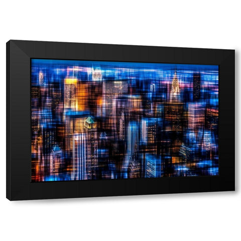 Downtown II Black Modern Wood Framed Art Print by Cmarits, Hannes