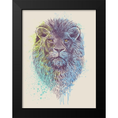 Lion King Black Modern Wood Framed Art Print by Caldwell, Rachel