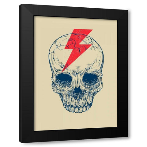 Skull Bolt Black Modern Wood Framed Art Print by Caldwell, Rachel