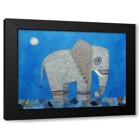 Everything Else Is Irrelephant Black Modern Wood Framed Art Print by Craig, Casey