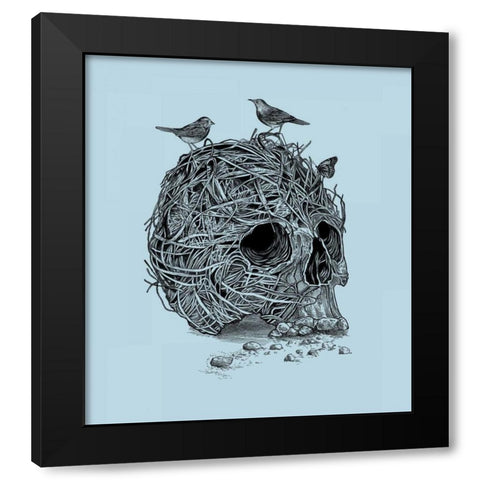 Skull Nest Black Modern Wood Framed Art Print by Caldwell, Rachel