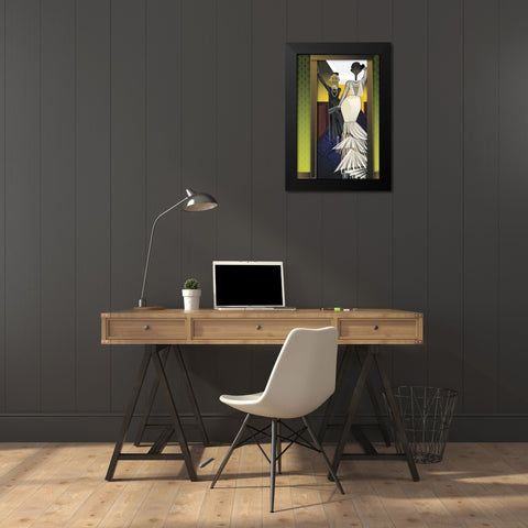 The Girls Black Modern Wood Framed Art Print by Campbell, Jaleel
