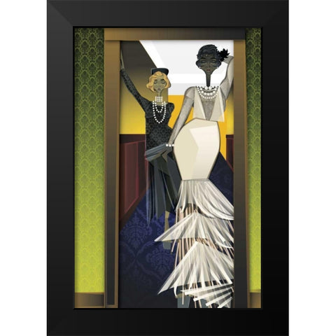 The Girls Black Modern Wood Framed Art Print by Campbell, Jaleel