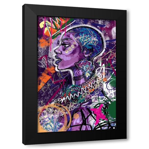 Black is Love Black Modern Wood Framed Art Print by Copeland, Justin