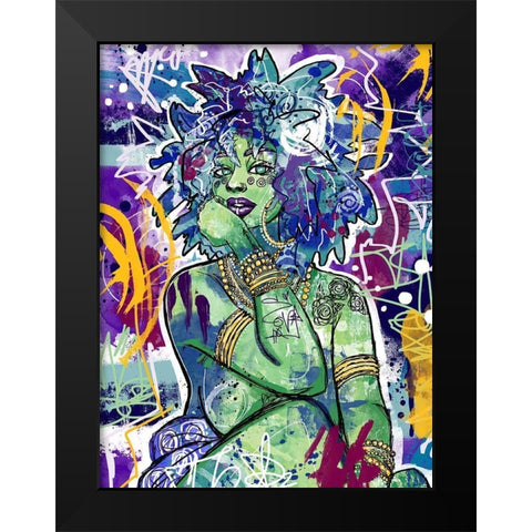 Subira Black Modern Wood Framed Art Print by Copeland, Justin