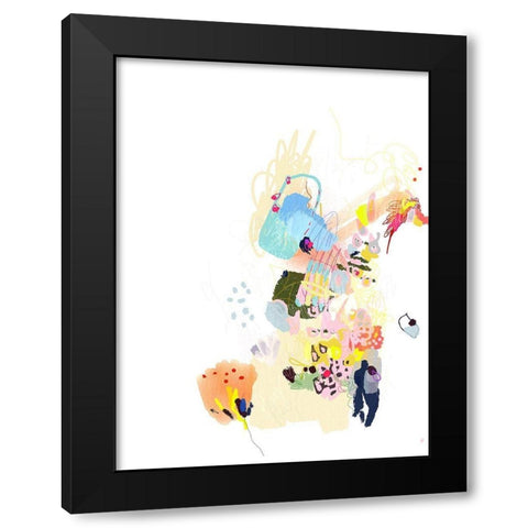 California Poppy Black Modern Wood Framed Art Print by Christine, Niya