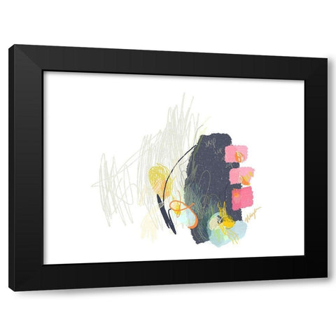 Up Up Up Black Modern Wood Framed Art Print by Christine, Niya
