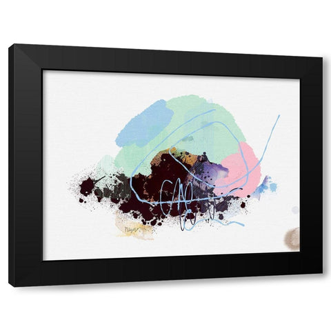 Eggplant Abstract Black Modern Wood Framed Art Print with Double Matting by Christine, Niya