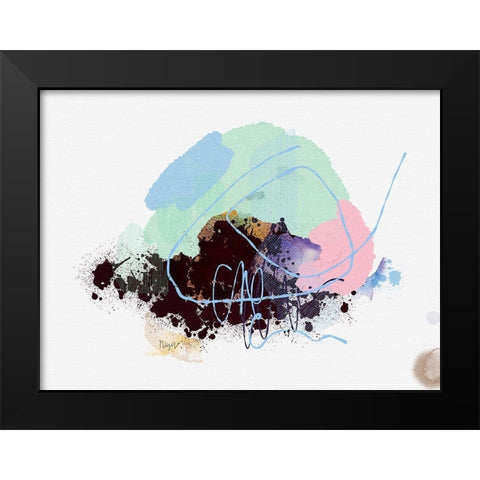 Eggplant Abstract Black Modern Wood Framed Art Print by Christine, Niya