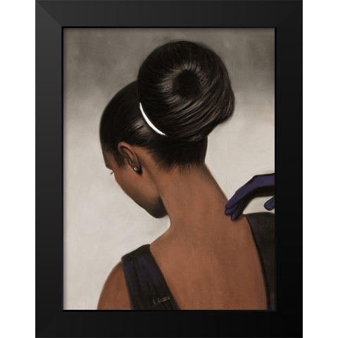 Elegance Black Modern Wood Framed Art Print by Cooper, Laurie