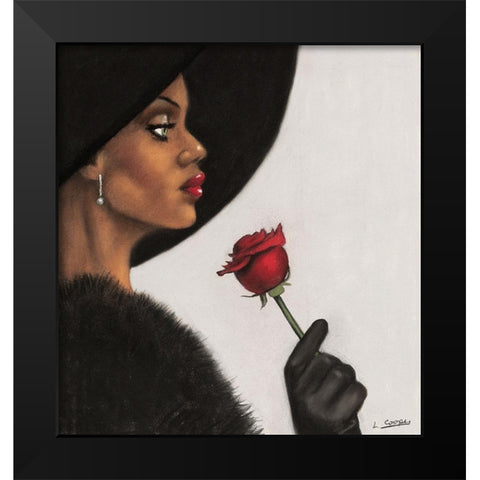 RosÃ© Black Modern Wood Framed Art Print by Cooper, Laurie