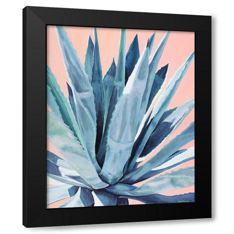 Agave with Coral Black Modern Wood Framed Art Print by Clumeck, Alana