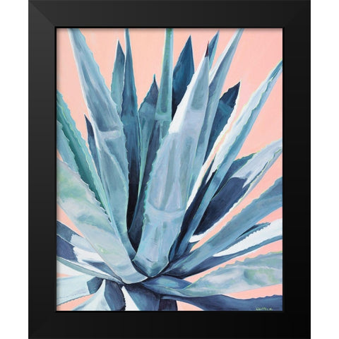 Agave with Coral Black Modern Wood Framed Art Print by Clumeck, Alana