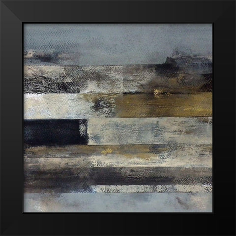 Strata Black Modern Wood Framed Art Print by Cordes, Susan