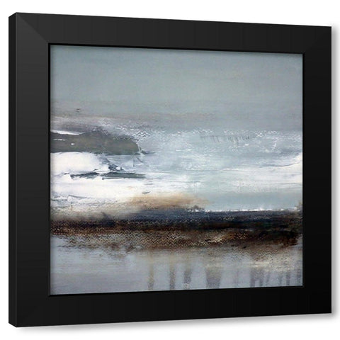 Winter Shore Black Modern Wood Framed Art Print by Cordes, Susan