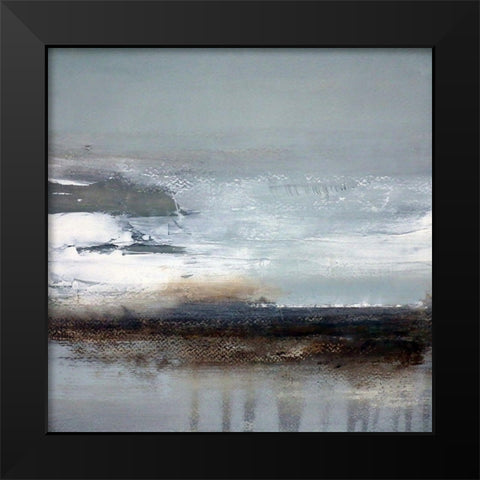 Winter Shore Black Modern Wood Framed Art Print by Cordes, Susan