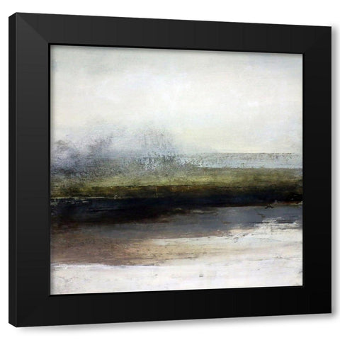 Riverbank Black Modern Wood Framed Art Print with Double Matting by Cordes, Susan