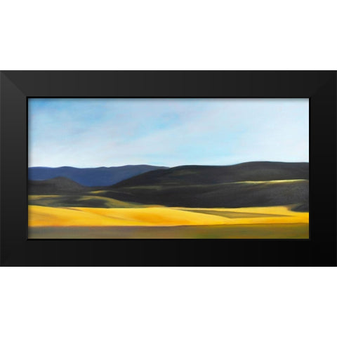Landforms Black Modern Wood Framed Art Print by Caldwell, Carolyn