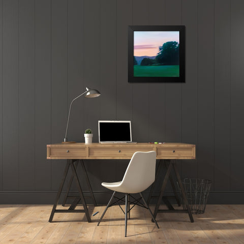Lawn at Twilight Black Modern Wood Framed Art Print by Caldwell, Carolyn