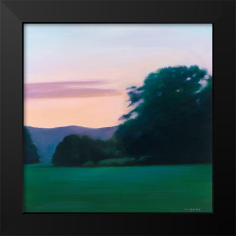 Lawn at Twilight Black Modern Wood Framed Art Print by Caldwell, Carolyn