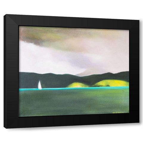 Trade Off Black Modern Wood Framed Art Print with Double Matting by Caldwell, Carolyn