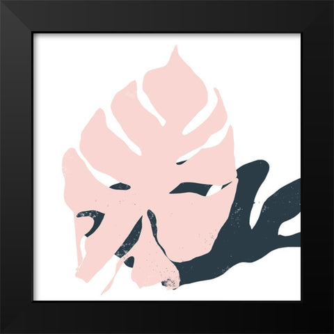 Pink Protector Black Modern Wood Framed Art Print by Christine, Niya