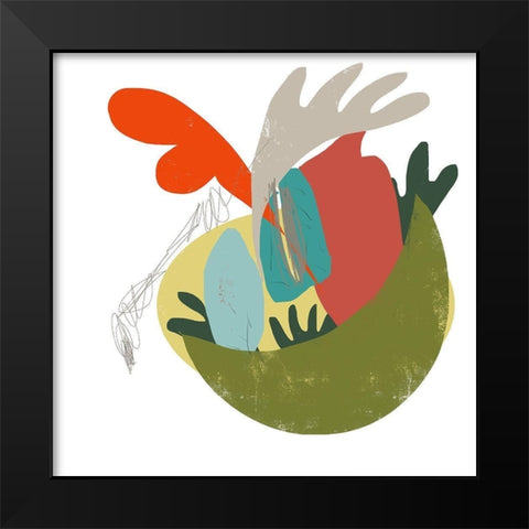 A Bowl of Everything Black Modern Wood Framed Art Print by Christine, Niya