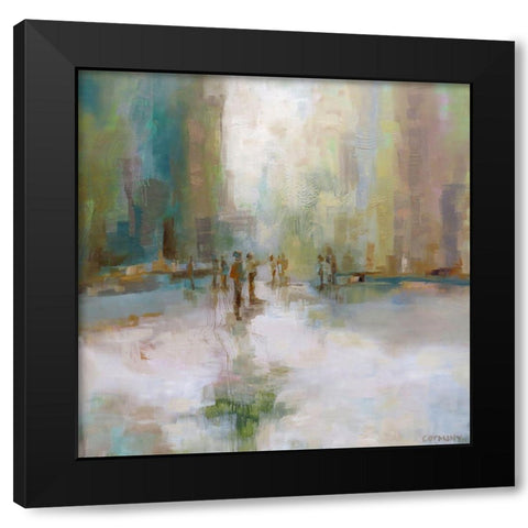Morning Commute Black Modern Wood Framed Art Print by Cormany, Claire