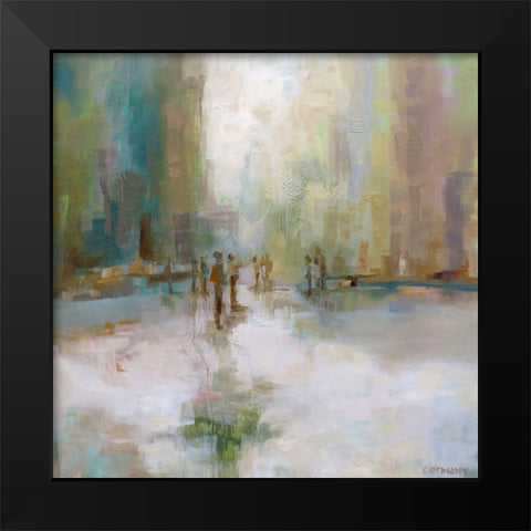 Morning Commute Black Modern Wood Framed Art Print by Cormany, Claire