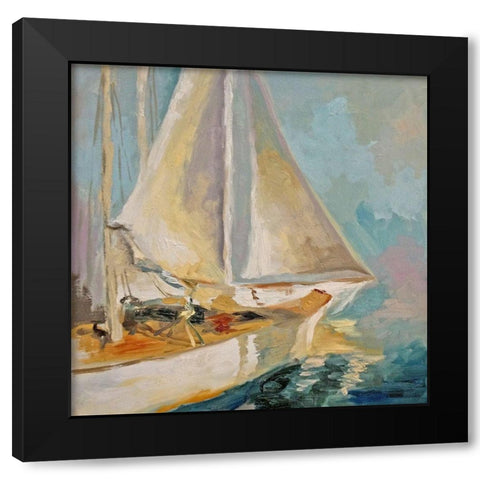 Setting Sail Black Modern Wood Framed Art Print by Cormany, Claire